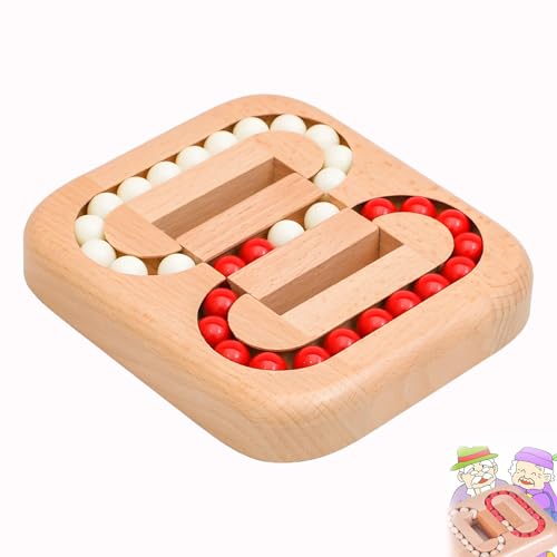 Rotierende Magic Bean Fingertip, Rotierende Magic Bean Fingertip Holzpuzzles, Würfel-Rotationspuzzle-Zappelspielzeug, Zappelpuzzles for Stressabbau und bei Angstzuständen(Wooden Beads,1pc) von Generic