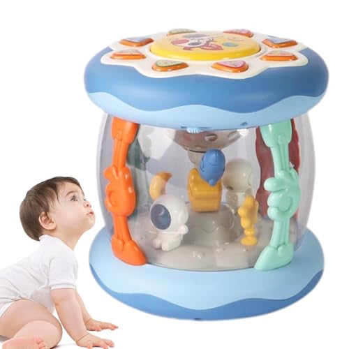 Rotierender Musikprojektor, rotierender Musikprojektor, beleuchtetes Spielzeug, rotierendes Astronaut-Karussell mit Projektor, Vistaprint, niedliches Spielzeug, sensorisches Aktivitätsspielzeug von Generic