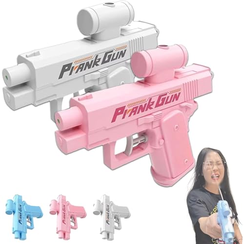 Rückwärts-Wasserpistole, Dieses Wasserwerkzeug funktioniert offiziell rückwärts, neues Streich-Wasserwerkzeug, doppelseitiges Sprühwasser, Zweiwege-Sprühwasser for Streichtricks(White+Pink) von Generic