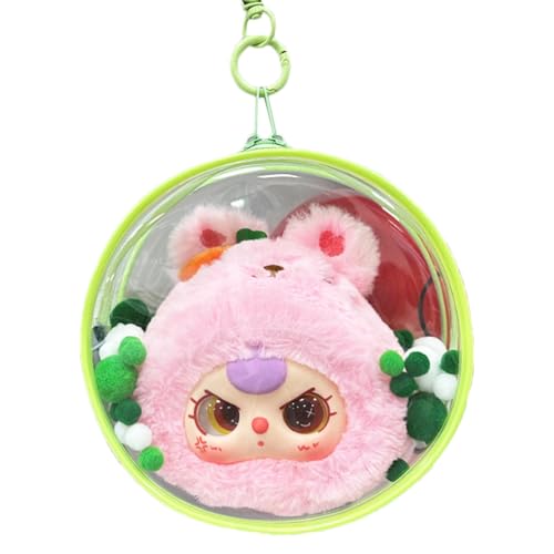 Runde Figurentasche, transparente Figuren-Display-Kettentasche | Aufbewahrungstasche für Puppensammlung, runde Tragetasche für Puppensammler, Po von Generic