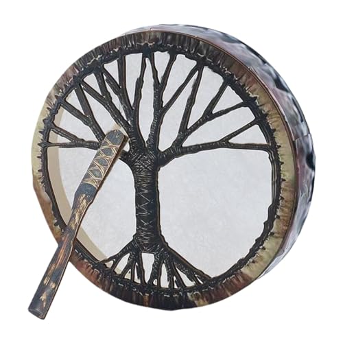 Runde Handtrommel - Handmusik-Trommel, tragbares Schlagzeug mit Retro-Baum-Design | Dekoration für Kinder Trommel Handwerk Exquisite Handwerkskunst Retro-Baum-Design Runde Handtrommel - Handmusik-Trommel, tragbares Schlagzeug mit Retro-Baum-Design | Dekoration für Kinder Trommel Handwerk Exquisite Handwerkskunst Retro-Baum-Design von Generic