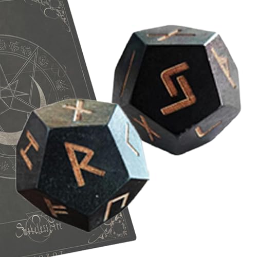 Runen-Wahrsagerei-Set,Runen-Set Aus,2 Stück Geschnitzte Elder Wahrsagungswürfel | Kleine Runenwürfel Für Heimdekoration, Meditation, Wahrsagespiel, Reisen, Unterhaltung Runen-Wahrsagerei-Set,Runen-Set Aus,2 Stück Geschnitzte Elder Wahrsagungswürfel | Kleine Runenwürfel Für Heimdekoration, Meditation, Wahrsagespiel, Reisen, Unterhaltung von Generic