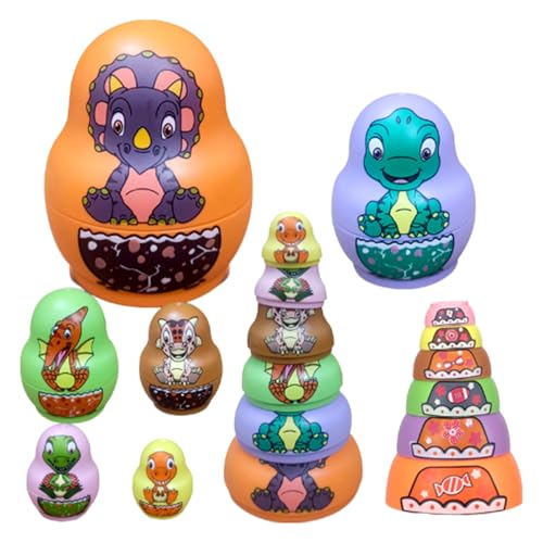 Russische Nistpuppen – robustes Spielzeug, Tierpuppe, kompaktes Babuschka-Set mit hitzebeständiger Funktion, pädagogisches Spielzeug für die Dekoration von Generic