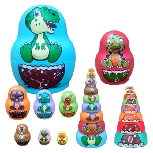 Russische Nistpuppen – robustes Spielzeug, Tierpuppe, kompaktes Babuschka-Set mit hitzebeständiger Funktion, pädagogisches Spielzeug für die Dekoration von Generic