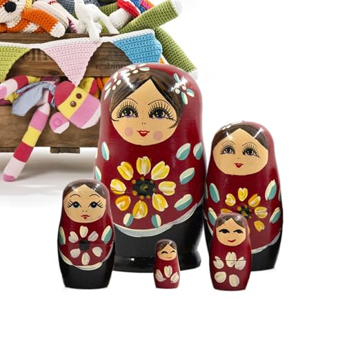 Russische Nistpuppen – russische Nistpuppen aus Holz, Tischstatue, handbemalt, Heimdekoration für Kinderzimmer, Kamin, Urlaub, Tisch, Mitte, Schlafzimmer, Eingang Russische Nistpuppen – russische Nistpuppen aus Holz, Tischstatue, handbemalt, Heimdekoration für Kinderzimmer, Kamin, Urlaub, Tisch, Mitte, Schlafzimmer, Eingang von Generic