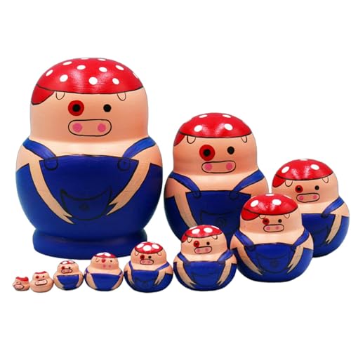 Russische Puppen, Standardpuppen, schöne Reihe stapelbarer Tierpuppen - Puppen mit Cartif -Tieren, Kinderspielzeug, Erwachsene, Heimdekoration, Schlafzimmerdekoration Russische Puppen, Standardpuppen, schöne Reihe stapelbarer Tierpuppen - Puppen mit Cartif -Tieren, Kinderspielzeug, Erwachsene, Heimdekoration, Schlafzimmerdekoration von Generic