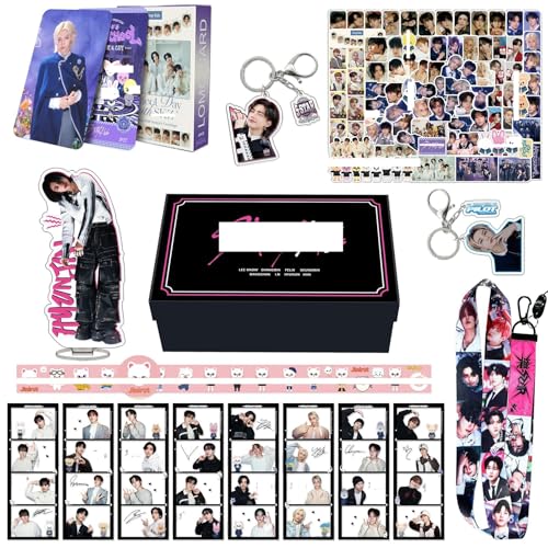S-Merchandise K-Pop-Geschenkset, BangChan CHANGBIN Felix HAN HYUNJIN IN LeeKnow SEUNGMIN Album-Fotokarten(Black-HYUNJIN) von Generic