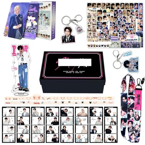 S-Merchandise K-Pop-Geschenkset, BangChan CHANGBIN Felix HAN HYUNJIN IN LeeKnow SEUNGMIN Album-Fotokarten(Black-I.N) von Generic