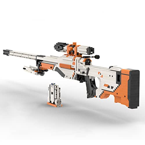 SAYN Technik Gewehr mit Schussfunktion, 2000+ Teile AWP Sniper Gewehr Pistole Modell mit Kugel, MOC Kompatibel mit Lego Gewehr von Generic