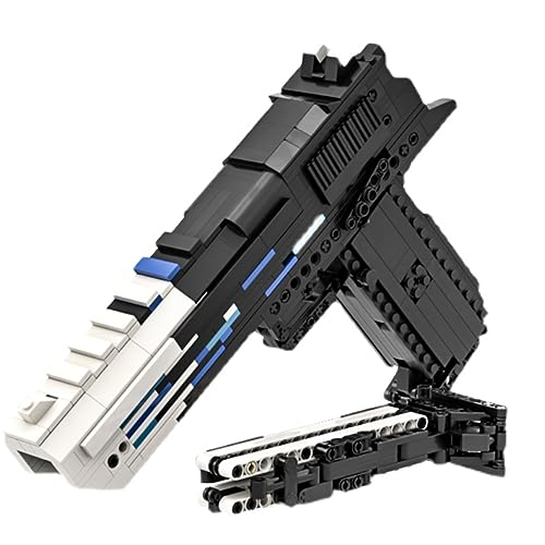 SAYN Technik Gewehr mit Schussfunktion, 900+ Teile Desert Eagle Gewehr Pistole Modell mit Kugel, MOC Kompatibel mit Lego Gewehr von Generic