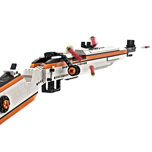 SAYN Technik Gewehr mit Schussfunktion Bausteine Bausatz - Technik 98K Gewehr Pistole Modell mit Schussfunktion und Kugel, Kompatibel mit Lego Gewehr, 900+ Klemmbausteine Teile von Generic