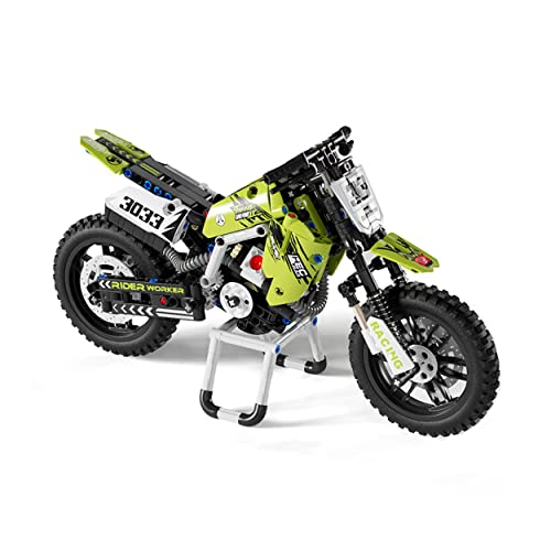 SAYN Technik Motorrad für Kawasaki KX450-342 Klemmbausteine Technik Motorrad Bausteine Bausatz, Kompatibel mit Lego Technik von Generic