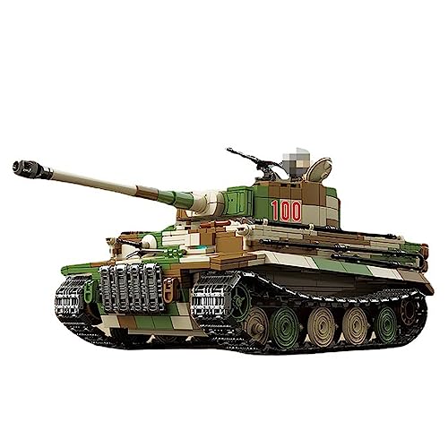 SAYN Technik Panzer Bausteine, 2276 Klemmbausteine Technik WW2 Militär Tiger 1 Panzer Modellbausatz mit Soldaten, Kompatibel mit Lego Technik von Generic