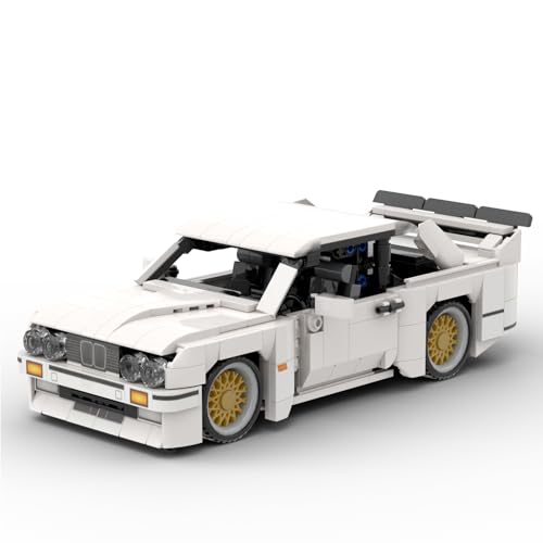 SAYN Technik Sportwagen Bausteine für BMW E30, 678 Teile Technik Pull Back Auto Rennwagen Modell, Kompatibel mit Lego Technik von Generic