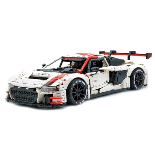 SAYN Technik Sportwagen Klemmbausteine für Audi R8 LMS GT3, 1/8 Technik Rennwagen Modell, Kompatibel mit Lego Technik, 3322 Teile von Generic