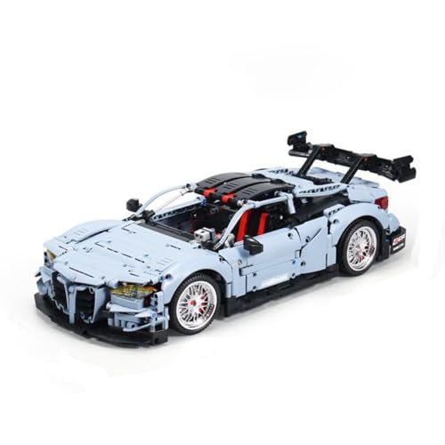 SAYN Technik Sportwagen Klemmbausteine für BMW M4, 1/10 Technik Rennwagen Modell, Kompatibel mit Lego Technik, 2280 Teile von Generic