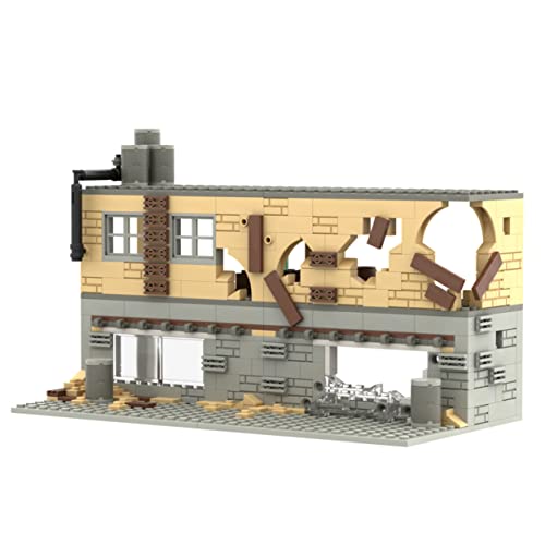 SAYN WW2 Militär Gebäude Haus, 440 Klemmbausteine Militär Ruine Gebäude Bausteine Bauset, Kompatibel mit Lego von Generic