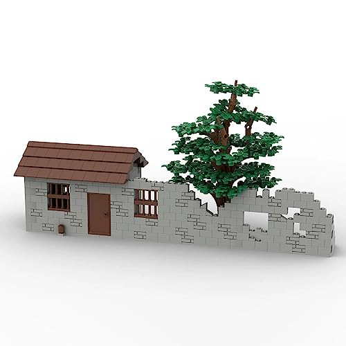 SAYN WW2 Militär Gebäude Haus, Militär Ruine Gebäude Bausteine Bauset, Kompatibel mit Lego Militär, 544 Klemmbausteine (Typ 5) von Generic