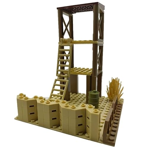 SAYN WW2 Militär Gebäude Haus - Militär Wachturm Gebäude Bausteine Bauset, Kompatibel mit Lego Militär von Generic