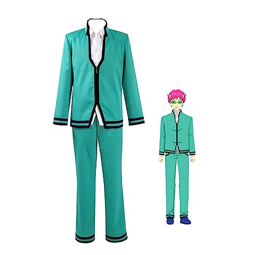 Saiki Kusuo Cosplay Kostüm Schuluniform Anzug Halloween,L-Green von Generic