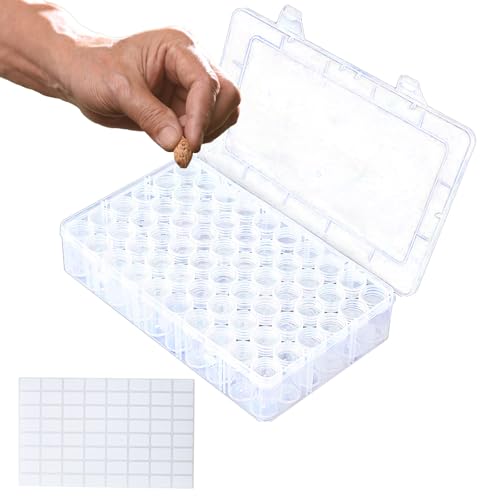 Samen-Organizer-Box | 60/24 Slots Seed Organizer Mit Transparentem,Tragbarer Pflanzbehälter Mit 64 Etikettenaufklebern Für Blumengemüsesamen Kleesamen Samen-Organizer-Box | 60/24 Slots Seed Organizer Mit Transparentem,Tragbarer Pflanzbehälter Mit 64 Etikettenaufklebern Für Blumengemüsesamen Kleesamen von Generic