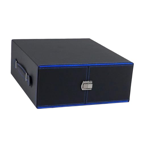 Sammelkartenbox Deckbox Kartenkoffer Schutzhülle Aufbewahrung Bietet Staubdichten Schutz für Spielkarten mit Weichem Satinfutter für Kinder Und Erwac, Blau von Generic