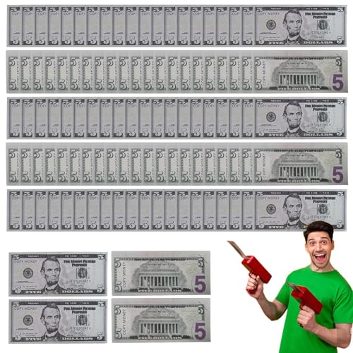 Sammlerschützer -Dollar -Rechnungen - Dollar Bill Banknote 100 Pack | Simulationsgeld | Stellen Sie sich vor, Spiel Toys reisefreundlich für Frauen Papa | Banknote -Rechnung Großes Geschenk für Münzwä von Generic