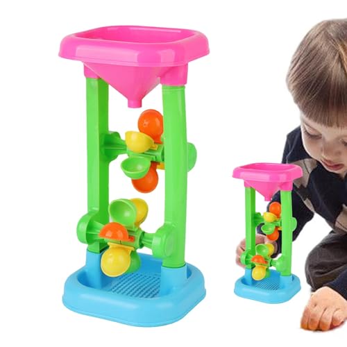 Sandrad-Strandspielzeug – Wassersiebtrichter und rotierender Windmühlenturm | Ideales Outdoor-Spielspielzeug für Kinder, das Kreativität und Spaß in Sandkästen, Strandtagen und sommerlichen Outdoor-Ab von Generic