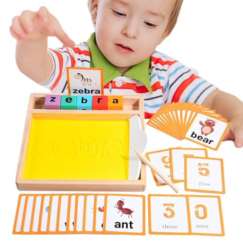 Sandschreibtablett für Kinder Sandschreibtablett zum Lernen Tabletts zum Schreiben in Sand zum Zeichnen von Briefen im Klassenzimmer für Kinder ab 2 Jahren von Generic