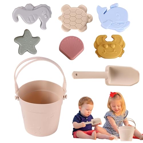 Sandspielzeugset für die – lustiges Strandspielzeug mit Formen, buntes Sandbau-Spielzeug | 8-teiliges Reiseset, Spiel im Freien, elio Sandspielzeugset für die – lustiges Strandspielzeug mit Formen, buntes Sandbau-Spielzeug | 8-teiliges Reiseset, Spiel im Freien, elio von Generic