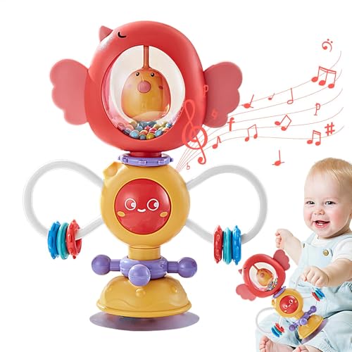 Saugspielzeug - Sinnesspielzeug - Spinwheel-Spielzeug mit Saugfuß – interaktives Hochstuhlspielzeug für Babys und Kleinkinder – Entwicklungstablett-Spielzeug für frühes Lernen für Kinder ab 6 Monaten Saugspielzeug - Sinnesspielzeug - Spinwheel-Spielzeug mit Saugfuß – interaktives Hochstuhlspielzeug für Babys und Kleinkinder – Entwicklungstablett-Spielzeug für frühes Lernen für Kinder ab 6 Monaten von Generic