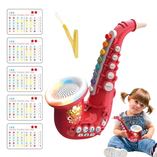 Saxophon Spielzeug, Saxophon für Kinder, Saxophon Spielzeug für Kinder mit Musik und Licht | Musikinstrumente Spielzeug für Anfänger Jungen Mädchen Kinder Kleine Saxophon Spielzeug, Saxophon für Kinder, Saxophon Spielzeug für Kinder mit Musik und Licht | Musikinstrumente Spielzeug für Anfänger Jungen Mädchen Kinder Kleine von Generic