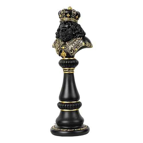 Schachfiguren-Ornamente aus Kunstharz - Kreative Schachstatue in Schwarz-Weiß-Gold und Silber | König, Königin und Pferdefigur Dekoration für Home, Modellhaus und College-Heimdekoration Schachfiguren-Ornamente aus Kunstharz - Kreative Schachstatue in Schwarz-Weiß-Gold und Silber | König, Königin und Pferdefigur Dekoration für Home, Modellhaus und College-Heimdekoration von Generic