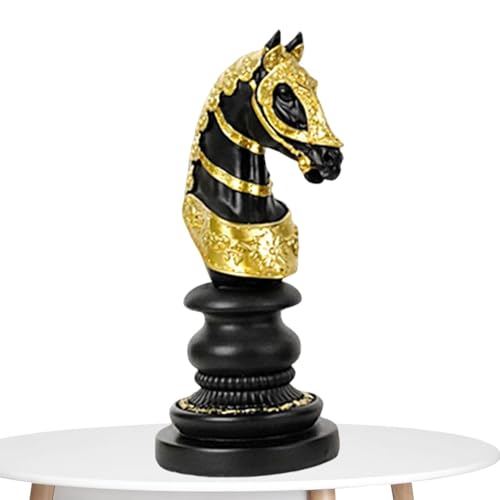 Schachfiguren Statue Kunstharz - Retro Schachstatue, Haus Büro Kreative King | Queen War Horse Figur, Sammler-Schachfiguren Dekoration, Schachliebhaber Schachfiguren Statue Kunstharz - Retro Schachstatue, Haus Büro Kreative King | Queen War Horse Figur, Sammler-Schachfiguren Dekoration, Schachliebhaber von Generic
