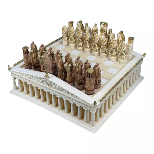 Schachset Brett Parthenon Tempel & 32 Teile Griechische Römische Götter Schachset Brett Parthenon Tempel & 32 Teile Griechische Römische Götter von Generic