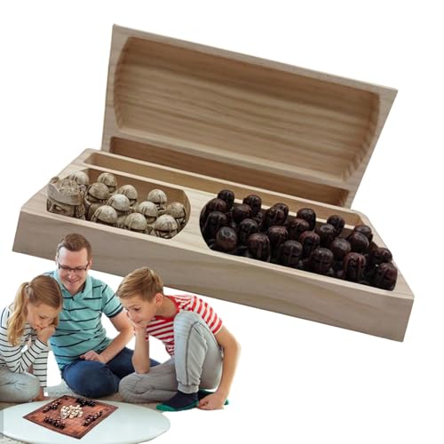 Schachspiel Holz - Schachbrett Faltbar, Lernspiel Schach Kinder | Strategiebrettspiel Erwachsene, Asymmetrisches Kriegsspiel, Schach Für Reisen Und Unterwegs, Hochwertiges Partyzubehör Denkspiel Party von Generic