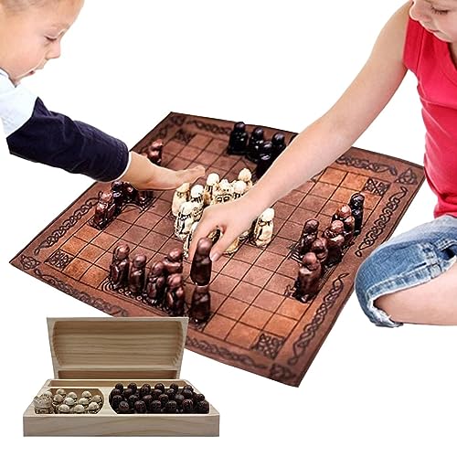 -Schachspiel Zwei Schachspieler Set, Tragbare Kriegsspiel Schachspielgeschenke, Harz Lernspielzeug Für Erwachsene Für Kinder, Du Reisespiele von Generic