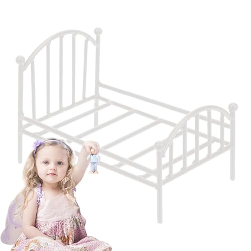 Schalenpuppenbett - Vintage Metall Bettmodell, Miniaturhaus Möbelstück | Realistische detaillierte Konstruktion, Puppenhaus Hotel , Kinderzimmer Schlafzimmer Zubehör, Sammler Displayartikel Schalenpuppenbett - Vintage Metall Bettmodell, Miniaturhaus Möbelstück | Realistische detaillierte Konstruktion, Puppenhaus Hotel , Kinderzimmer Schlafzimmer Zubehör, Sammler Displayartikel von Generic