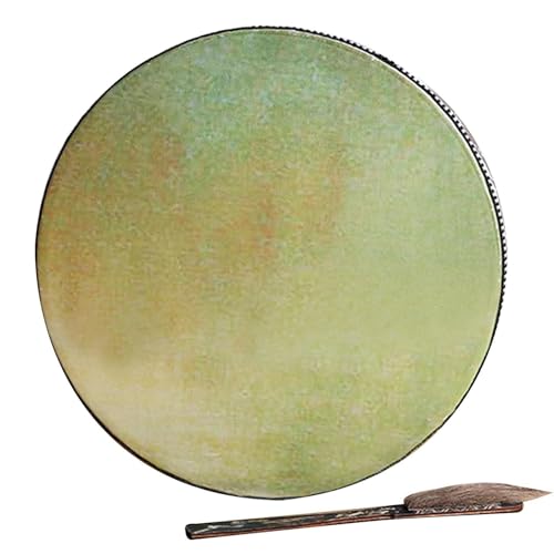 Schamanentrommel – Handgefertigte Klangrahmentrommel, Schlägel Traditionelle Sibirische | Trommel Für Meditation, Yoga, Spirituelle Rituale, Rahmentrommel Als Kunstvolles Geschenk Musikinstrument von Generic
