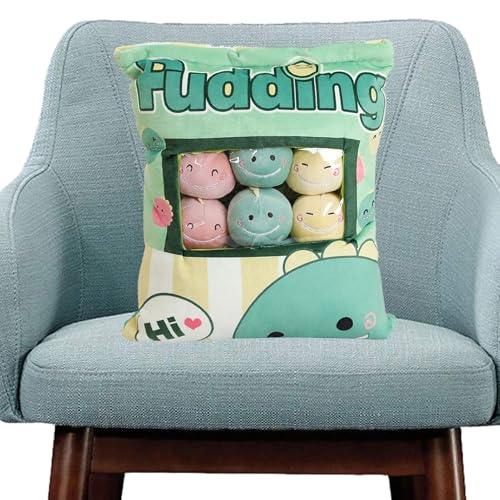 Schauen Sie Kissen für Schweine -Stofftiere | Pudding Plüschkissen mit 8 kleinen Plüschtieren - weiches Plüschkissen aus Kirschschwein -Dinosaurierspielzeug für die Schauen Sie Kissen für Schweine -Stofftiere | Pudding Plüschkissen mit 8 kleinen Plüschtieren - weiches Plüschkissen aus Kirschschwein -Dinosaurierspielzeug für die von Generic