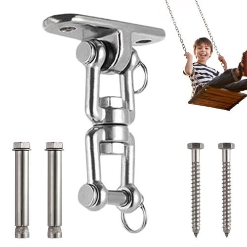 Schaukelaufhänger? Rostfreie 304 Edelstahl, robuste Halterungen, Dachschaukel-Befestigungsplatte, 360° drehbare Schaukel-Hardware für den Innen- und Außenbereich, perfekt für , Terrasse Schaukelaufhänger? Rostfreie 304 Edelstahl, robuste Halterungen, Dachschaukel-Befestigungsplatte, 360° drehbare Schaukel-Hardware für den Innen- und Außenbereich, perfekt für , Terrasse von Generic