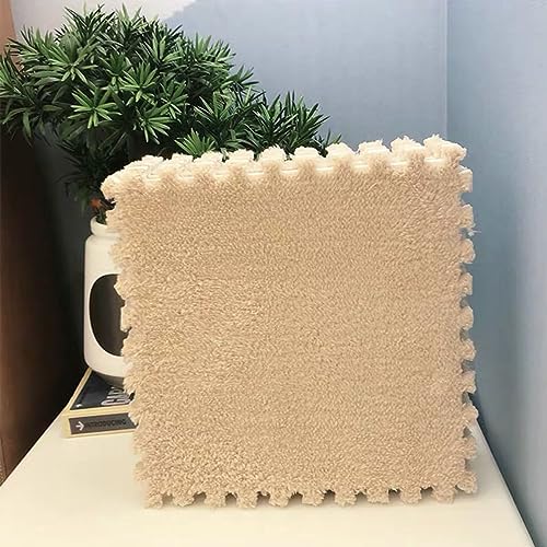 Schaumstoffmatte, 30 Stück, Plüsch-Puzzle, Bodenmatte aus Schaumstoff, Fliesen mit Rand, modularer Teppich, waschbar, ineinandergreifende Spielmatte, 30 x 30 x 12 x 0,4 cm Schaumstoffmatte, 30 Stück, Plüsch-Puzzle, Bodenmatte aus Schaumstoff, Fliesen mit Rand, modularer Teppich, waschbar, ineinandergreifende Spielmatte, 30 x 30 x 12 x 0,4 cm von Generic