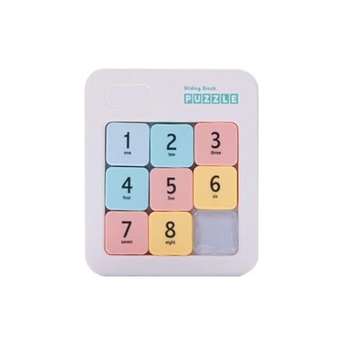 Schiebepuzzle-Spielzeug, pädagogisches Denkspiel für Kinder ab 5 Jahren, Lernaktivität mit farbenfroher Idee für drinnen und draußen KzW861 (A, 13.5X11.5cm) von Generic