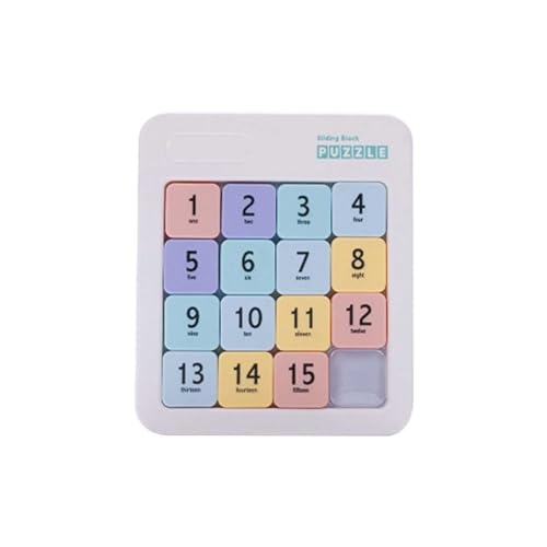 Schiebepuzzle-Spielzeug, pädagogisches Denkspiel für Kinder ab 5 Jahren, Lernaktivität mit farbenfroher Idee für drinnen und draußen KzW861 (B, 16.5X14.5cm) von Generic