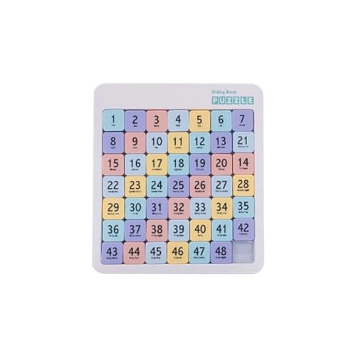 Schiebepuzzle-Spielzeug, pädagogisches Denkspiel für Kinder ab 5 Jahren, Lernaktivität mit farbenfroher Idee für drinnen und draußen KzW861 (E, 25X22.5cm) von Generic