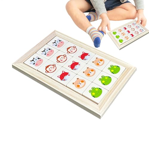 Schiebepuzzle aus, Schiebepuzzle für Kinder - Passende Tier-Puzzlespiele aus - Denkaufgabe blockiert Vorschul-Lernspielzeug, Logikspiel für Kinder von Generic
