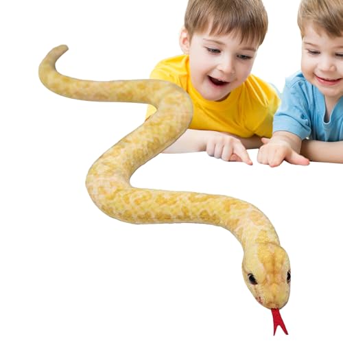 Schlange aus Plüsch | Tiere Prank Toys – 39 Zoll große große Plüschtiere aus realistischem Plüsch, realistisches Spielzeug für Geburtstagsfeiern, dieses Schlangenplüsch sorgt für Sicherheit von Generic