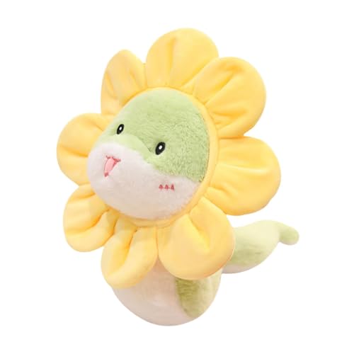Schlangen Plüschtier, Weiches Schlangenspielzeug, Niedliches Tierspielzeug, Schlangen Stofftier für Schlafzimmer, Wohnheim, Grüne Sonnenblume 38cm Schlangen Plüschtier, Weiches Schlangenspielzeug, Niedliches Tierspielzeug, Schlangen Stofftier für Schlafzimmer, Wohnheim, Grüne Sonnenblume 38cm von Generic