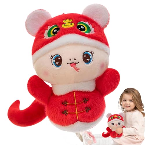 Schlangenplüschspielzeug - Schlangenmissküste Plüsch, festliche Schlangendekor | Schlangeplüschkuscheltierspielzeug, 2025 Chinesische Maskottchen Schlangepuppe, Tierplüschspielzeug Spring Festival Plü von Generic