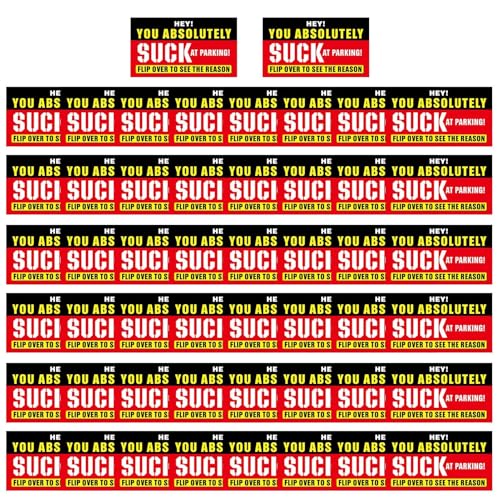 Schlechte Parkplatzaufkleber – schlechte Parkkarten | 50 lustige Karten, die wie ein geparkt sind | schlechte Parkschein-Visitenkarten | Autozubehör von Generic
